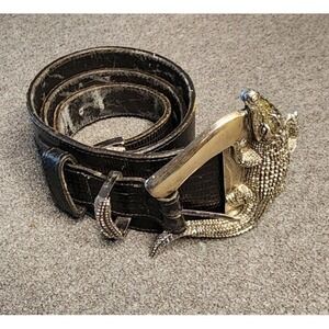 Vintage Ravid Artistic Leather Crocodile Buckle and Foot Size 30 RARE!!